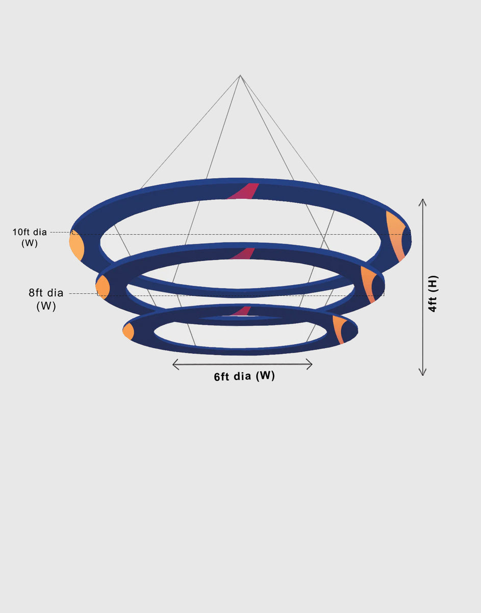 Tiered Circle Hanging Banner – Backdropsource Canada