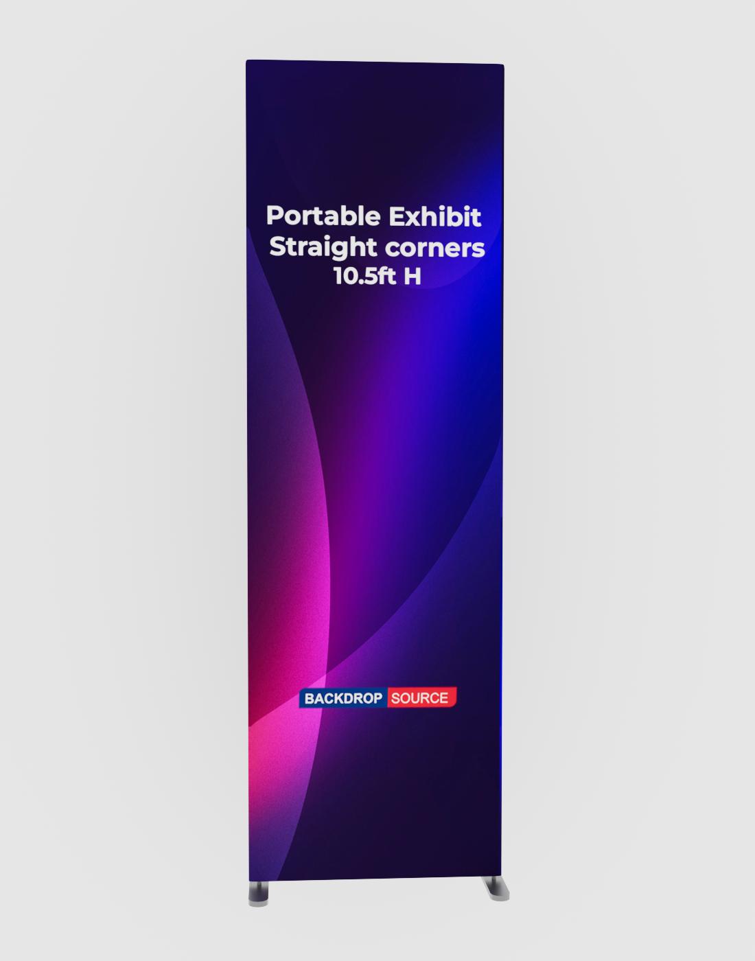 Portable Exhibit Display with Straight Corners