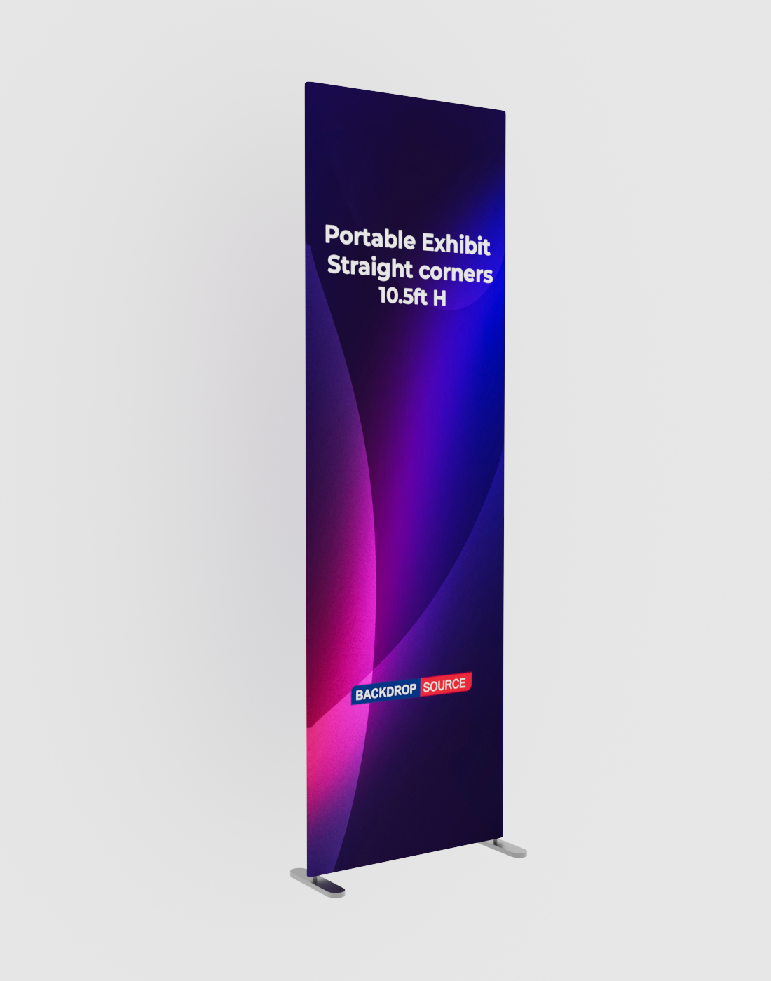 Portable Exhibit Display with Straight Corners