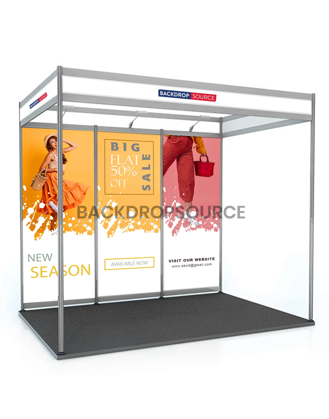 Shell scheme Exhibition Graphics for 10ft Wide x 6.5ft Depth Booth