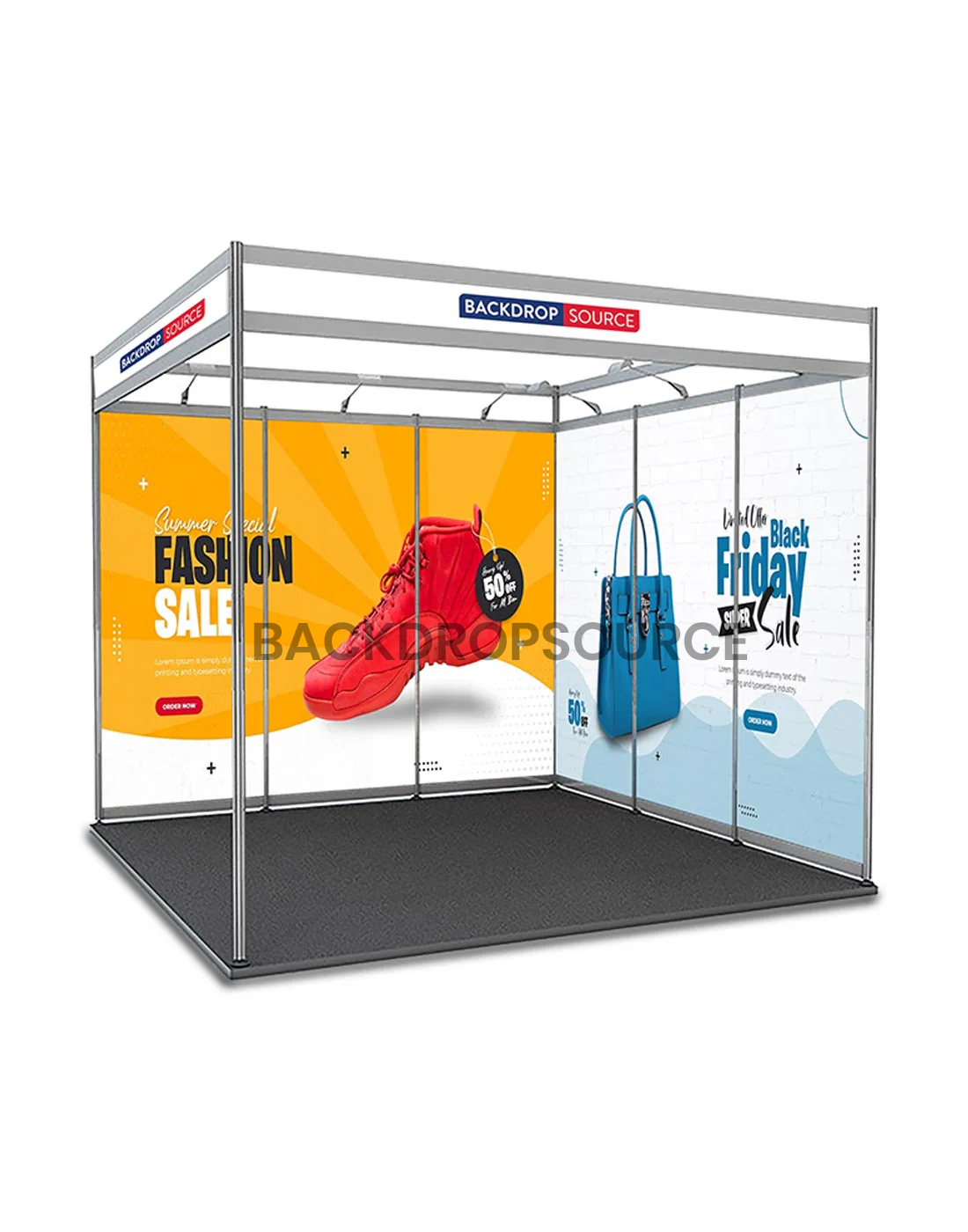 Shell scheme Exhibition Graphics for 10ft Wide x 6.5ft Depth Booth