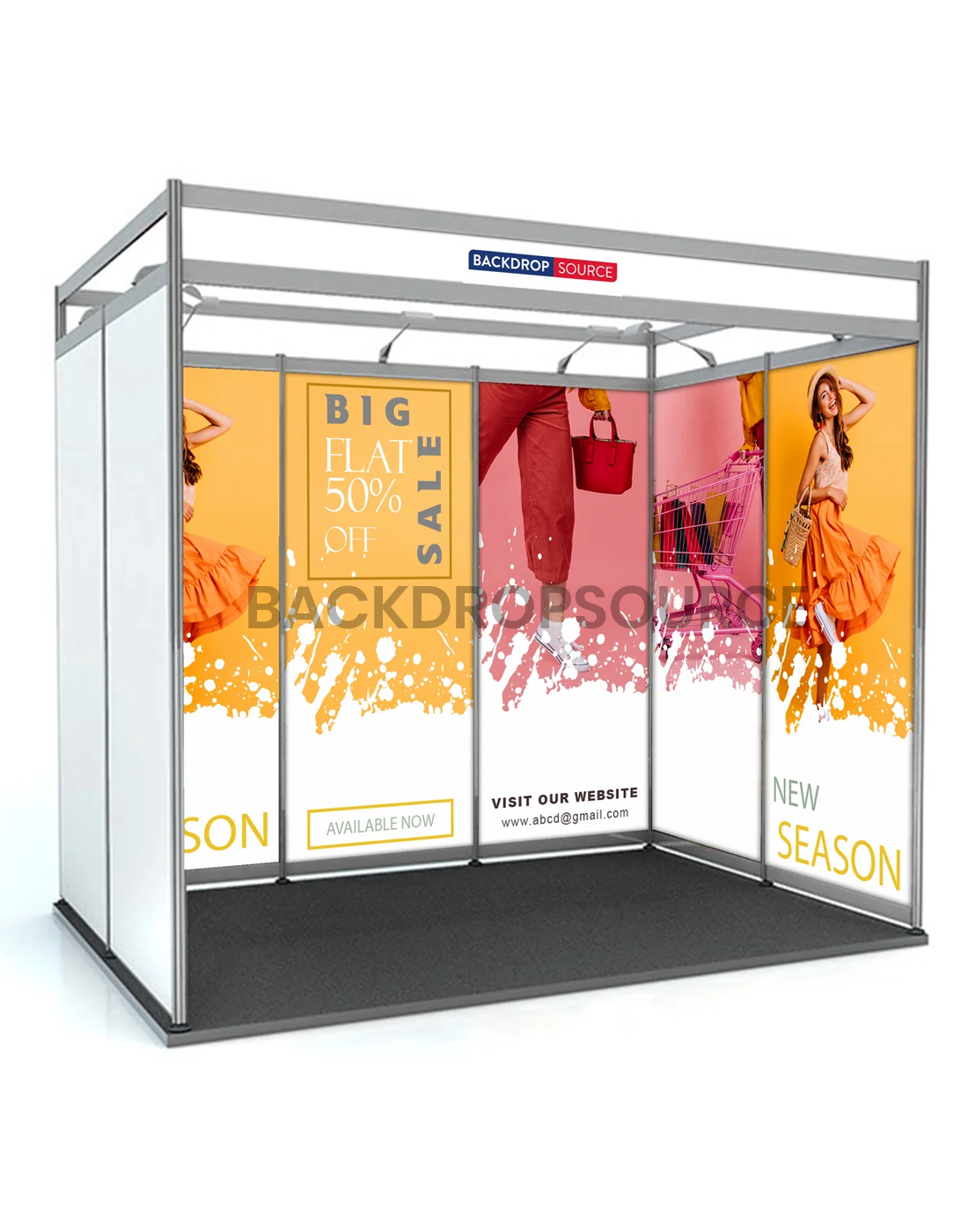 Shell scheme Exhibition Graphics for 13.2ft Wide x 10ft Depth Booth