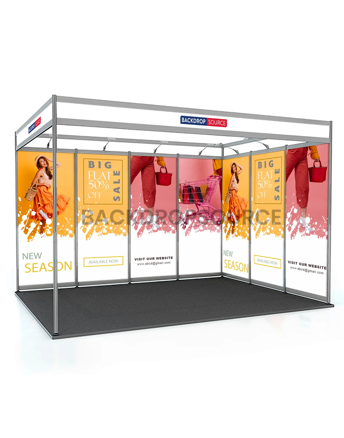 Shell scheme Exhibition Graphics for 13.2ft Wide x 10ft Depth Booth