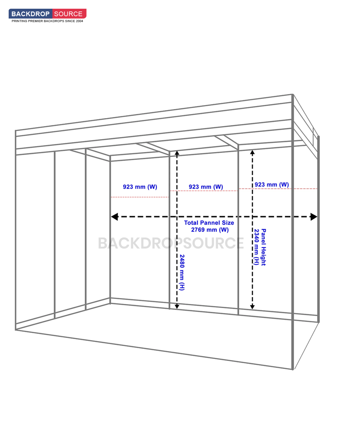 Shell scheme Exhibition Graphics for 13.2ft Wide x 10ft Depth Booth