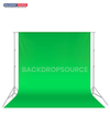 20ft W x 20ft H Chroma Key Green Screen Backdrop With Stand