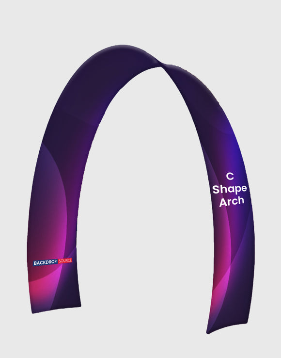 C Shape Tension Fabric Arch - 10ft