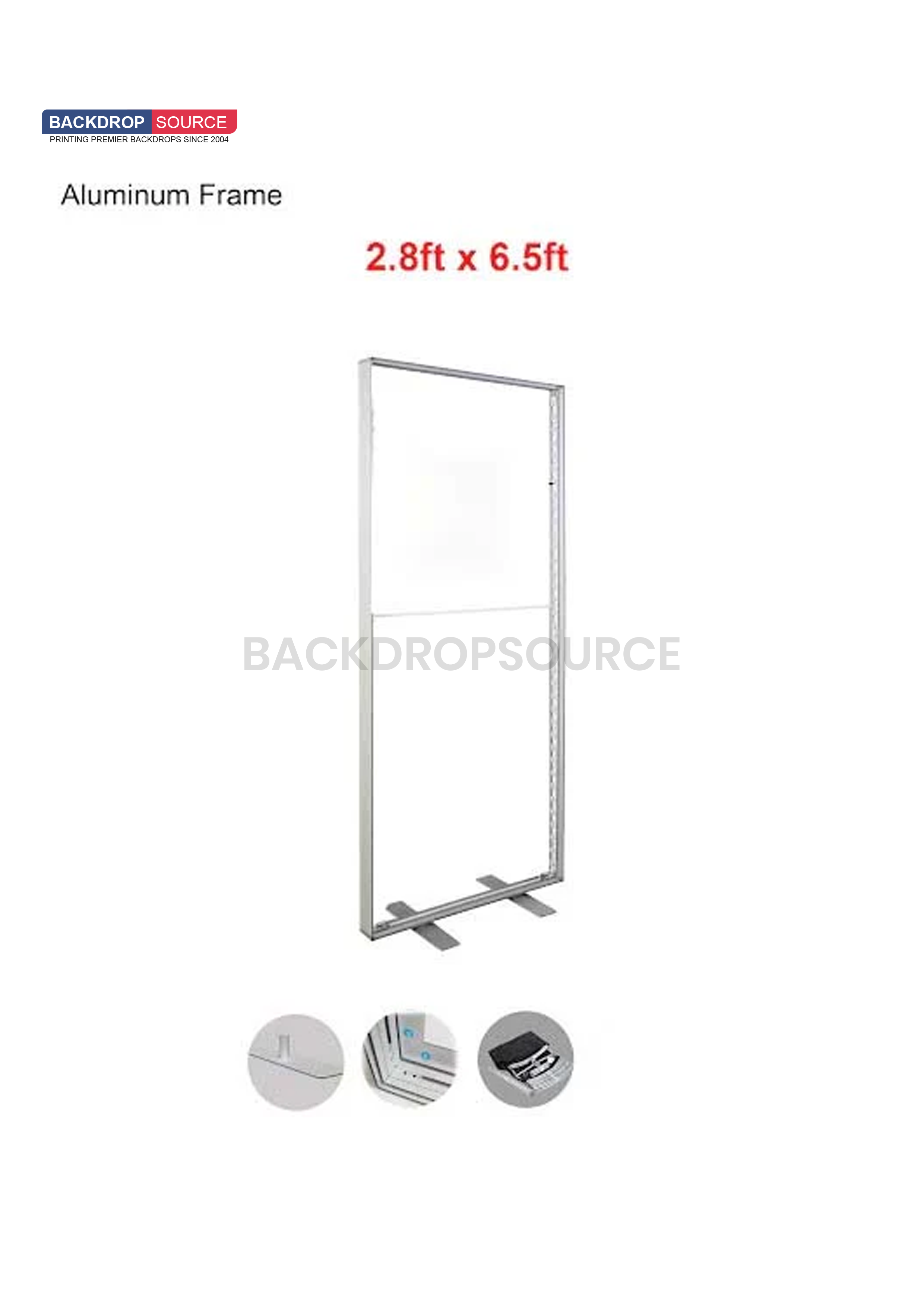 SEG Frameless Fabric LED Light Box Display - 2.8ft W x 6.5ft H