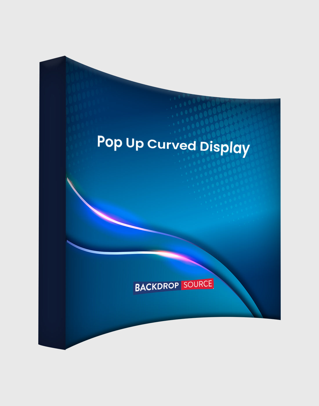 Fabric Pop Up Curved Display for Trade Shows & Business Advertising