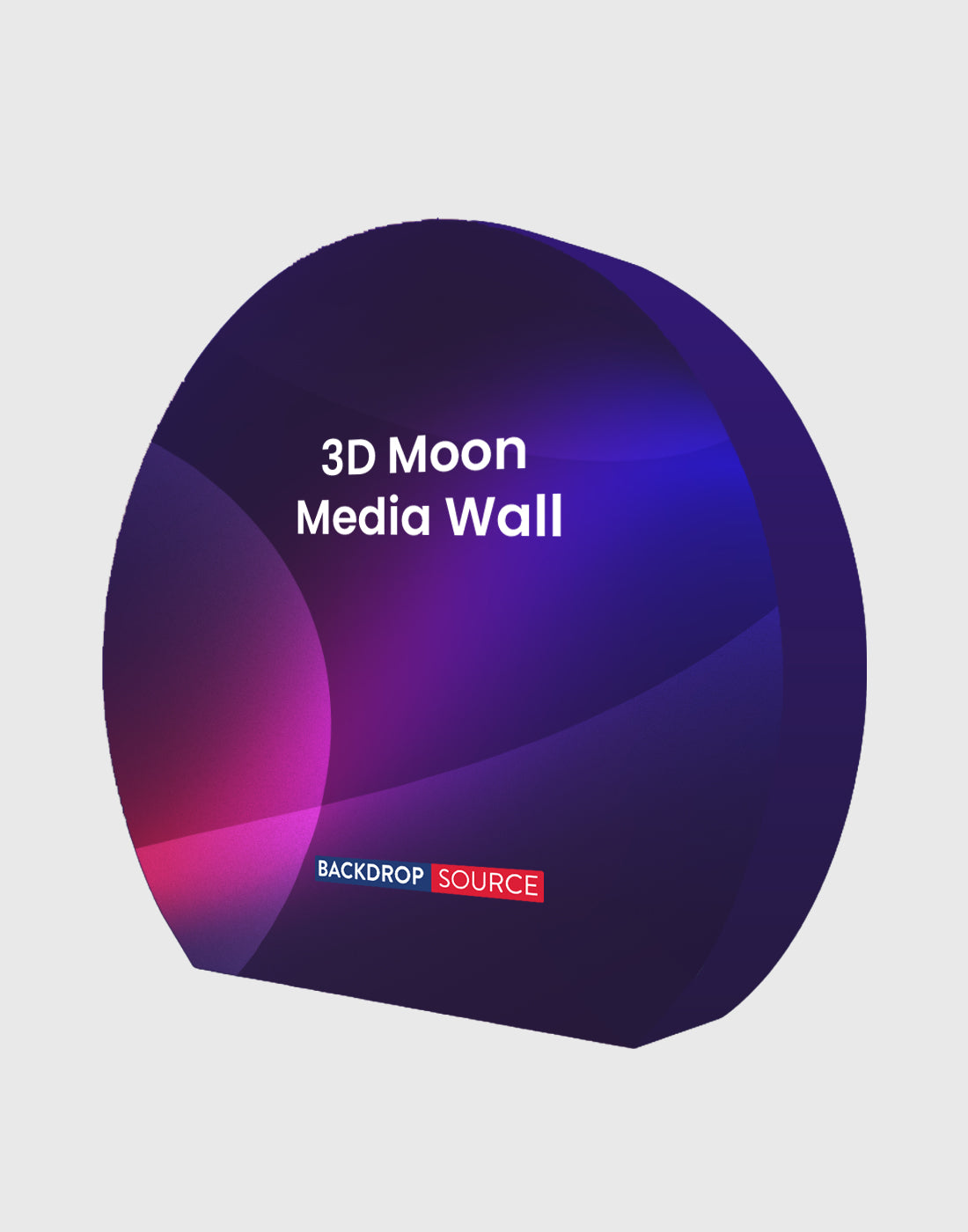 3D MOON Tension Fabric Media Wall Display