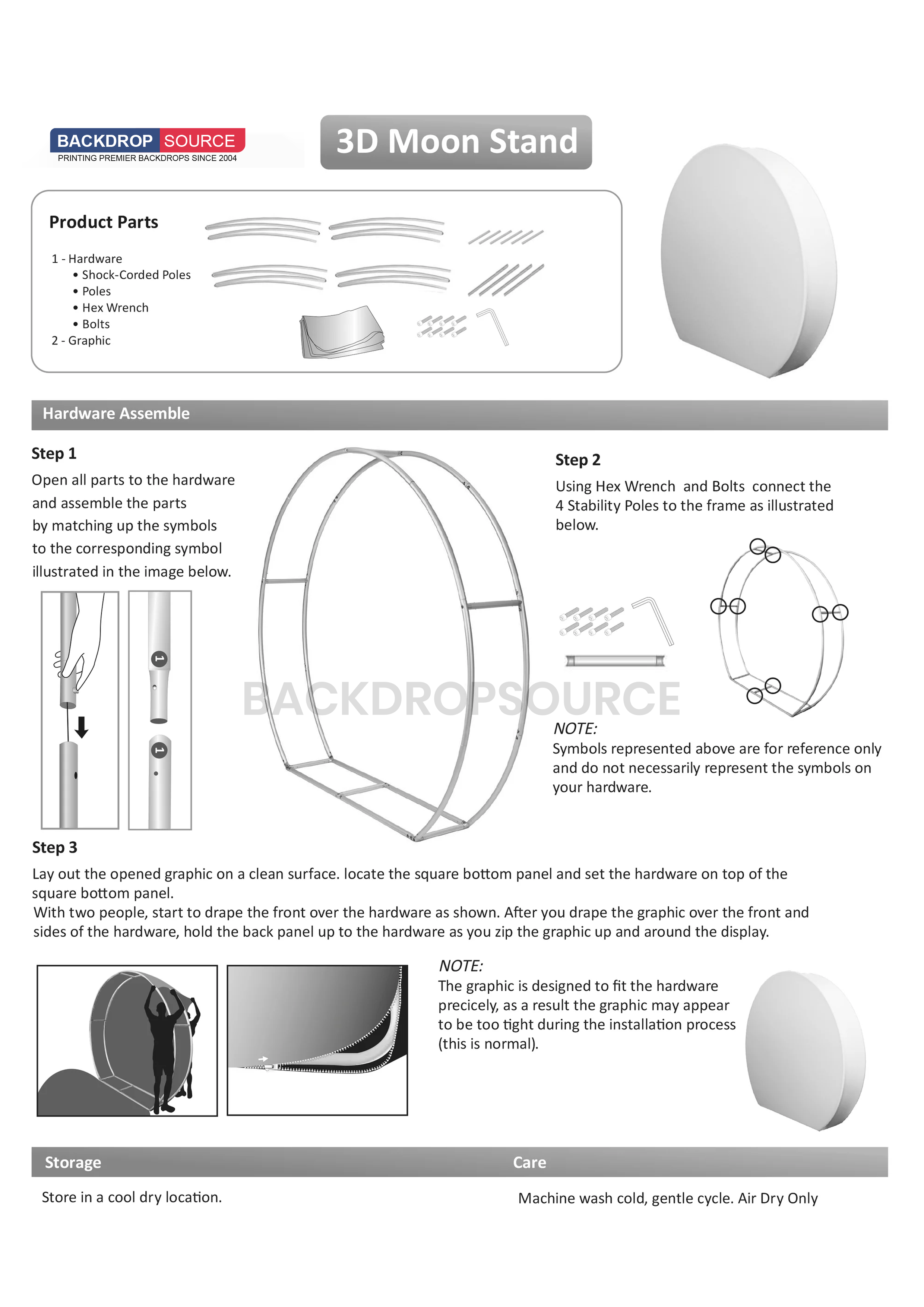 3D MOON Tension Fabric Media Wall Display