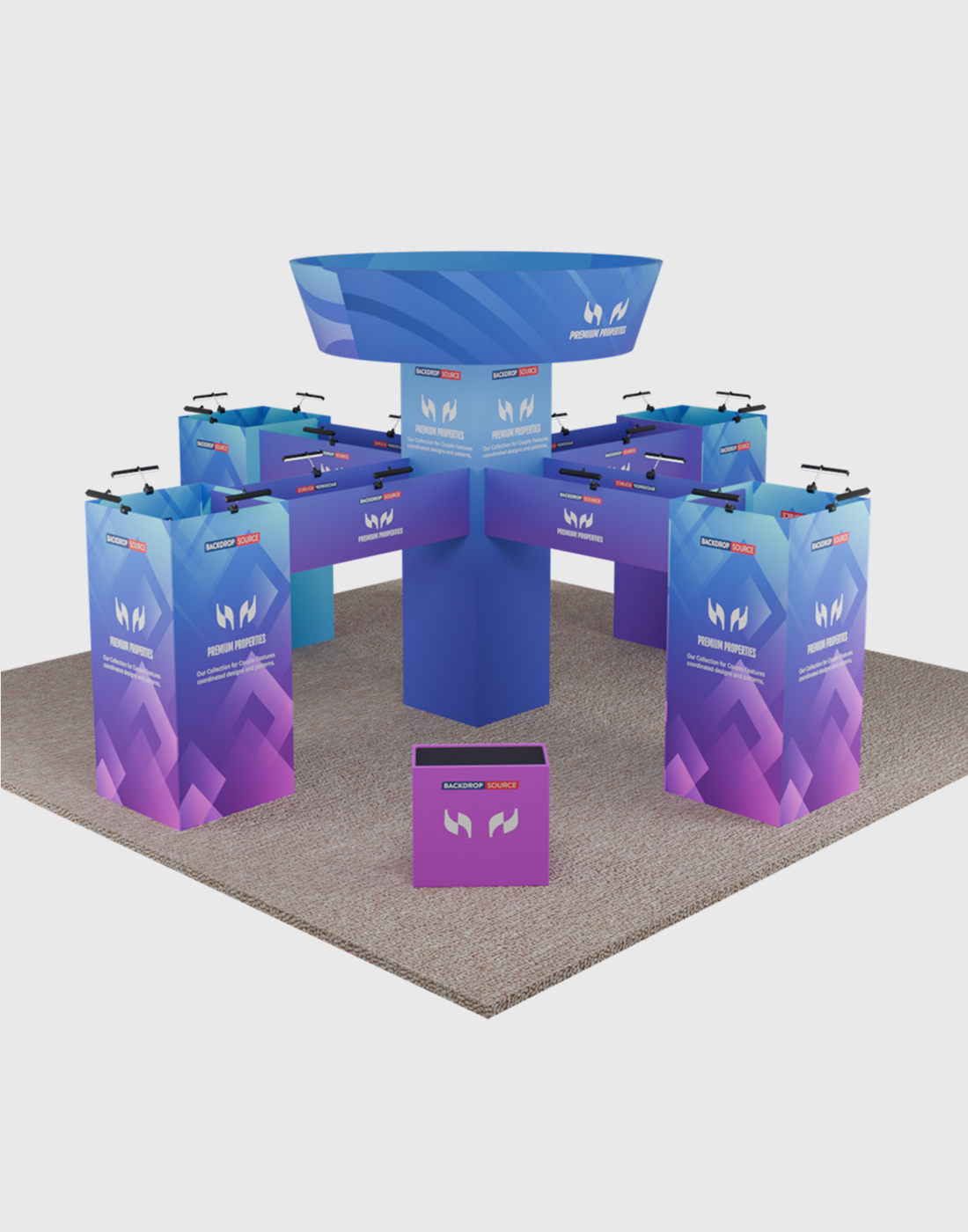 Modular Booth Kits 20ft x 20ft - Model 9