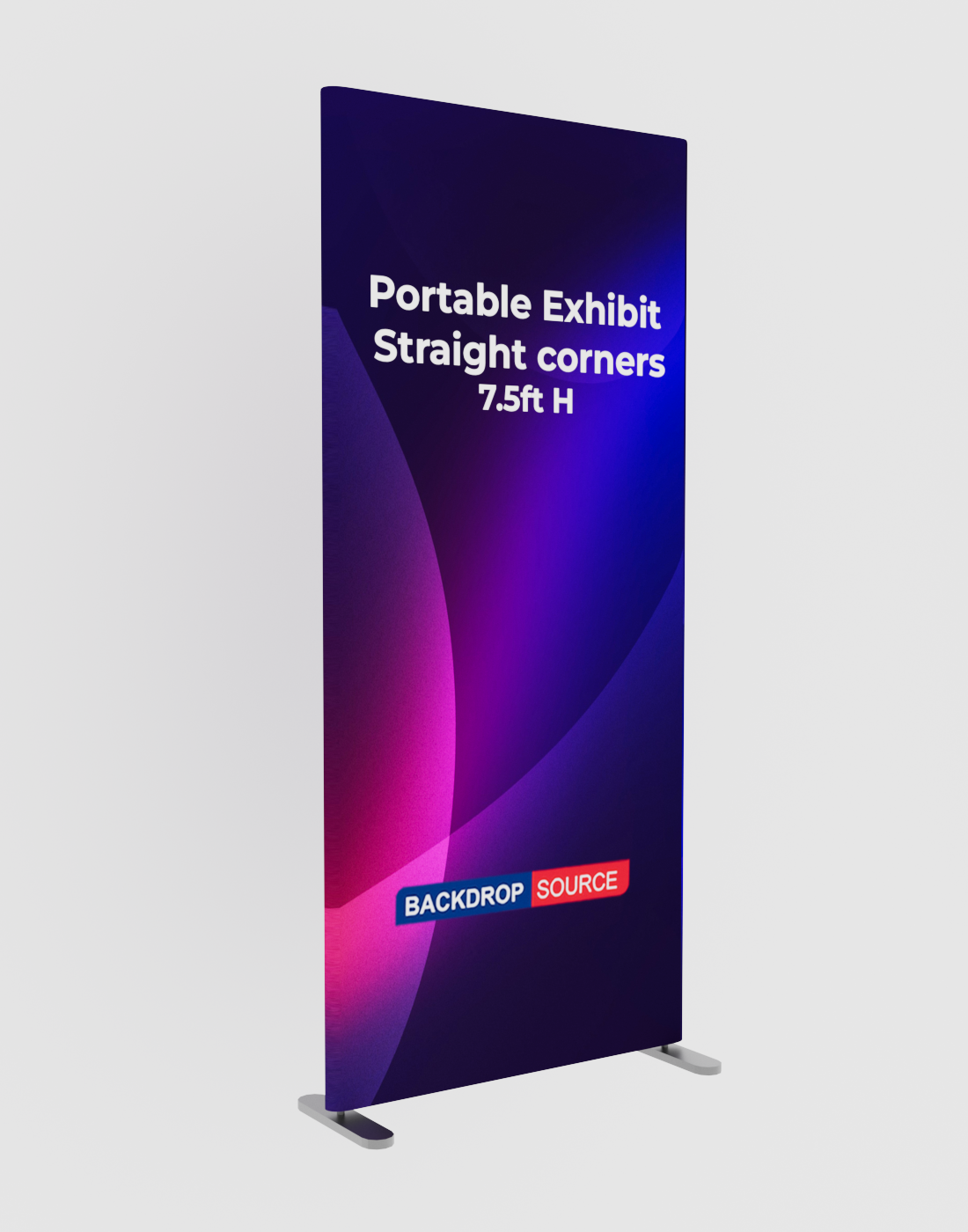 Portable Exhibit Display with Straight Corners