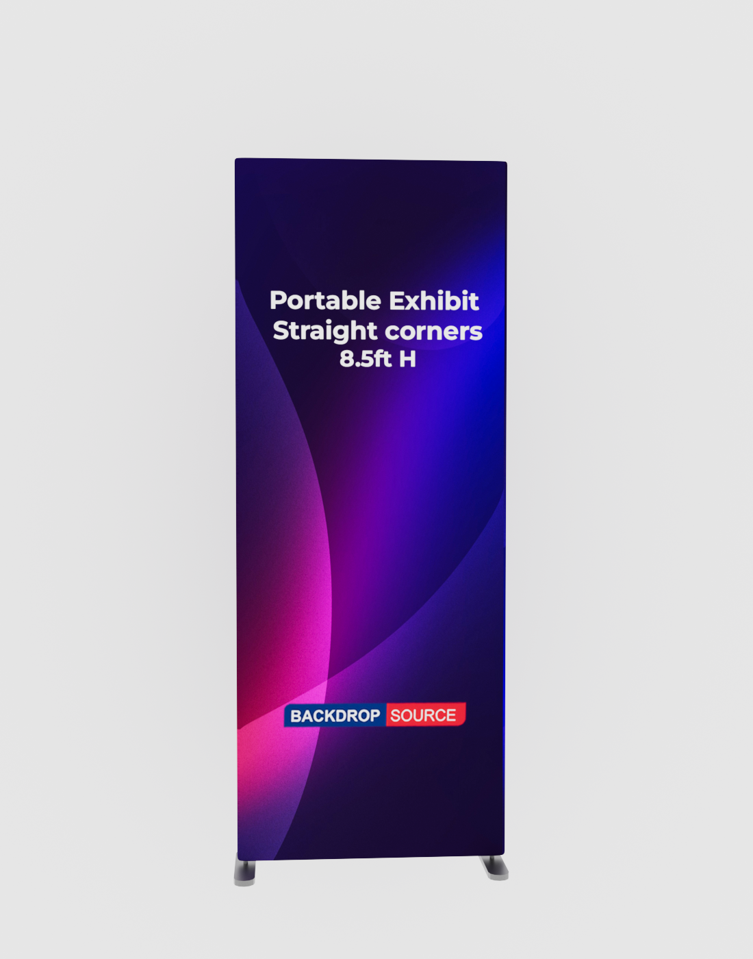 Portable Exhibit Display with Straight Corners