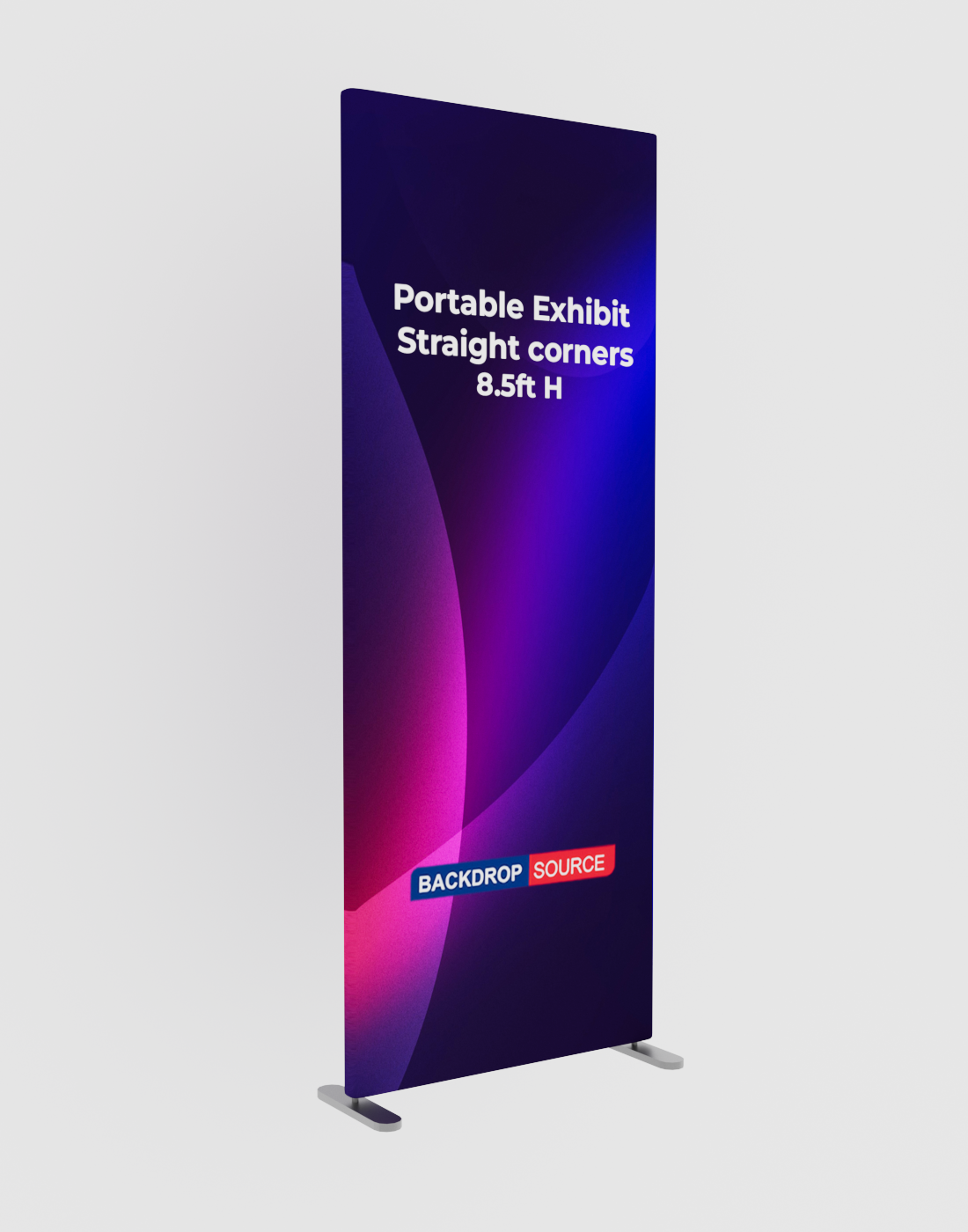 Portable Exhibit Display with Straight Corners