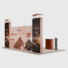 20ft Straight Backdrop with 3D Wall & Arch Exhibition Kit