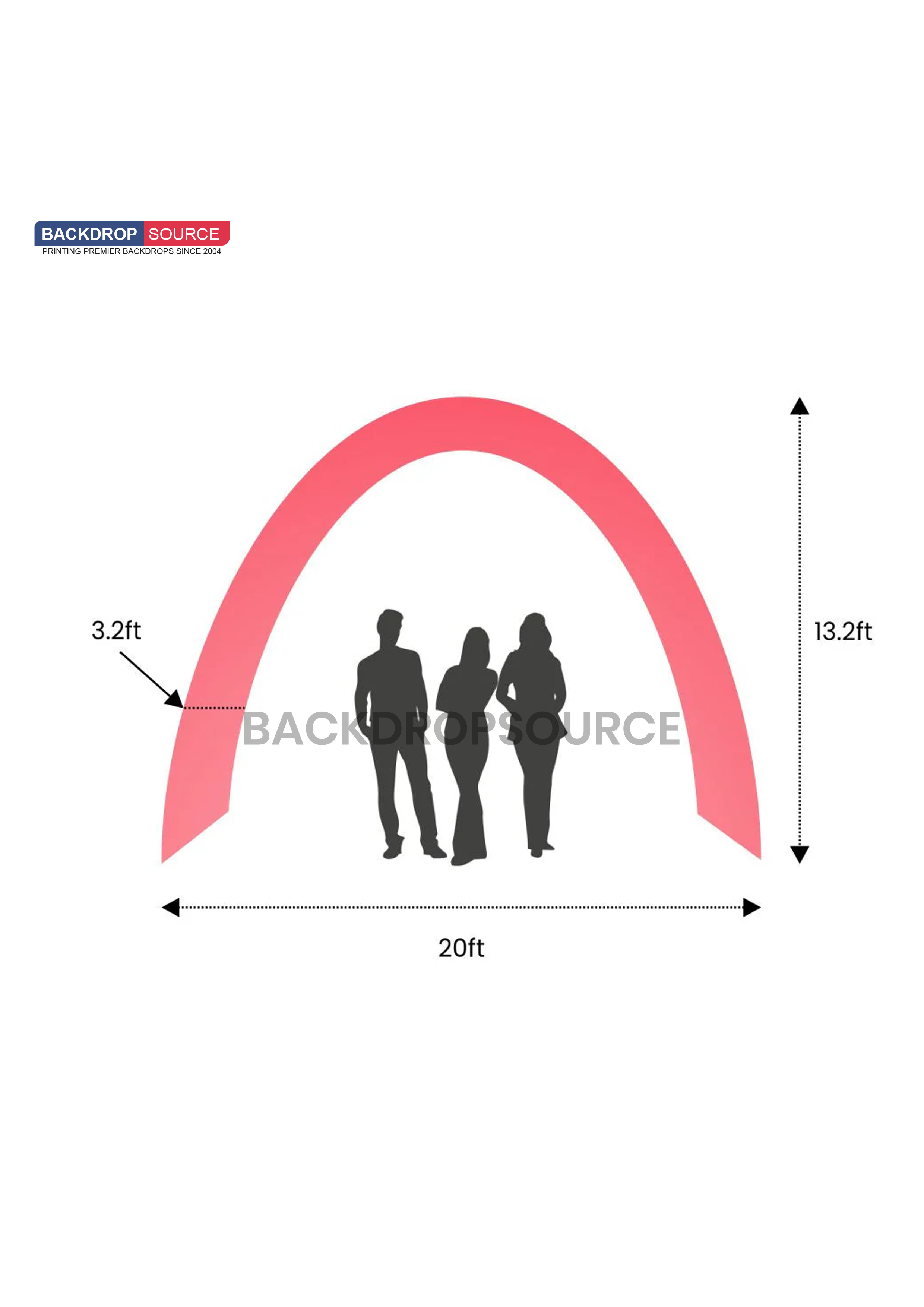 20ft C Shape Tension Fabric Arch Display