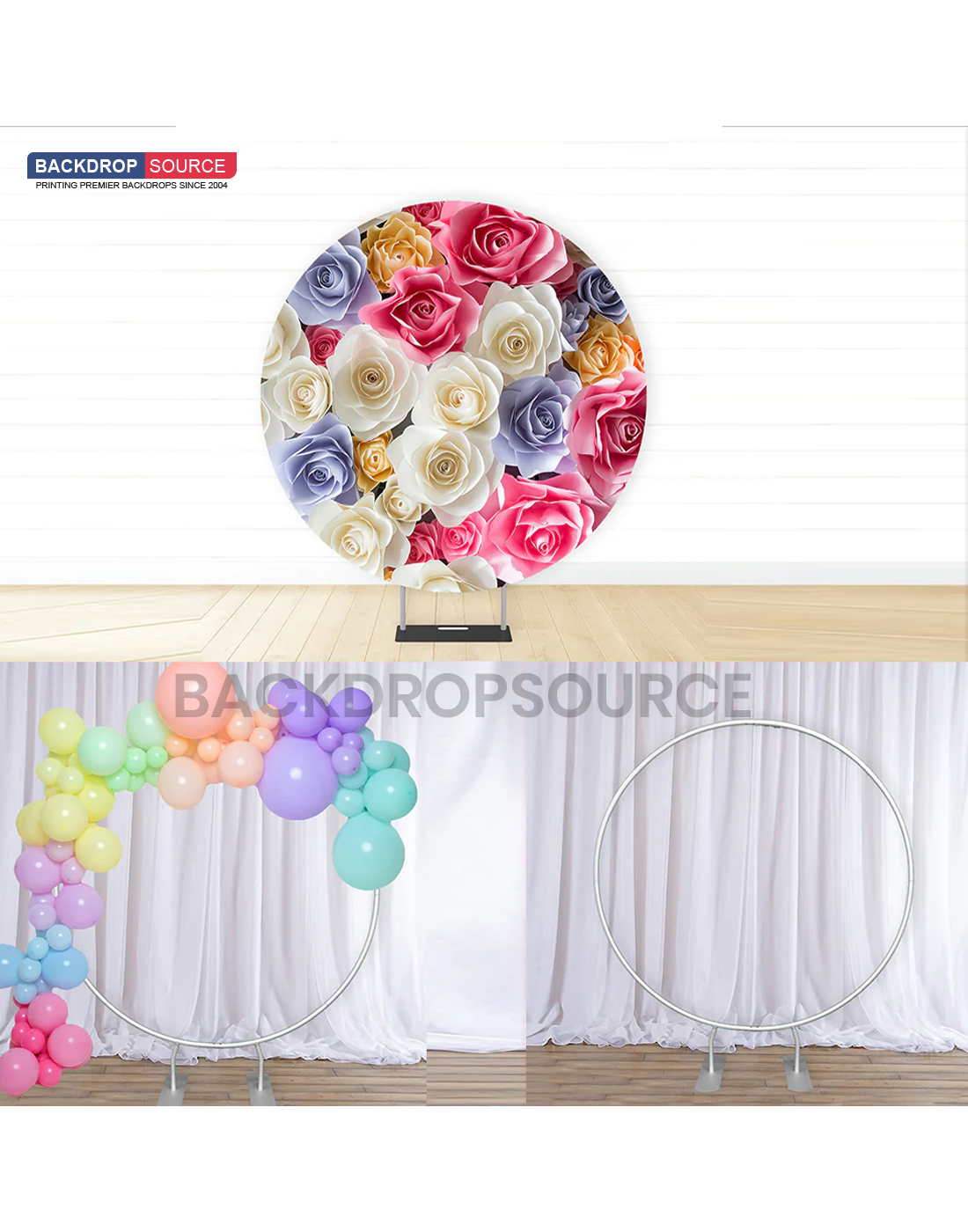 Circular Backdrop Stand ( Diameter 79 inches) for Wedding & Birthday Parties Decorations