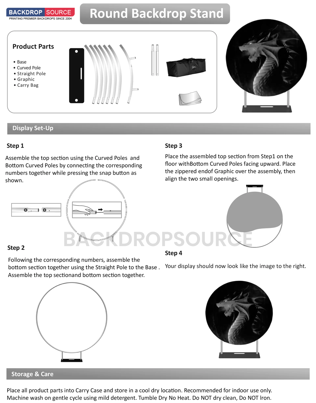 Circular Backdrop Stand ( Diameter 79 inches) for Wedding & Birthday Parties Decorations