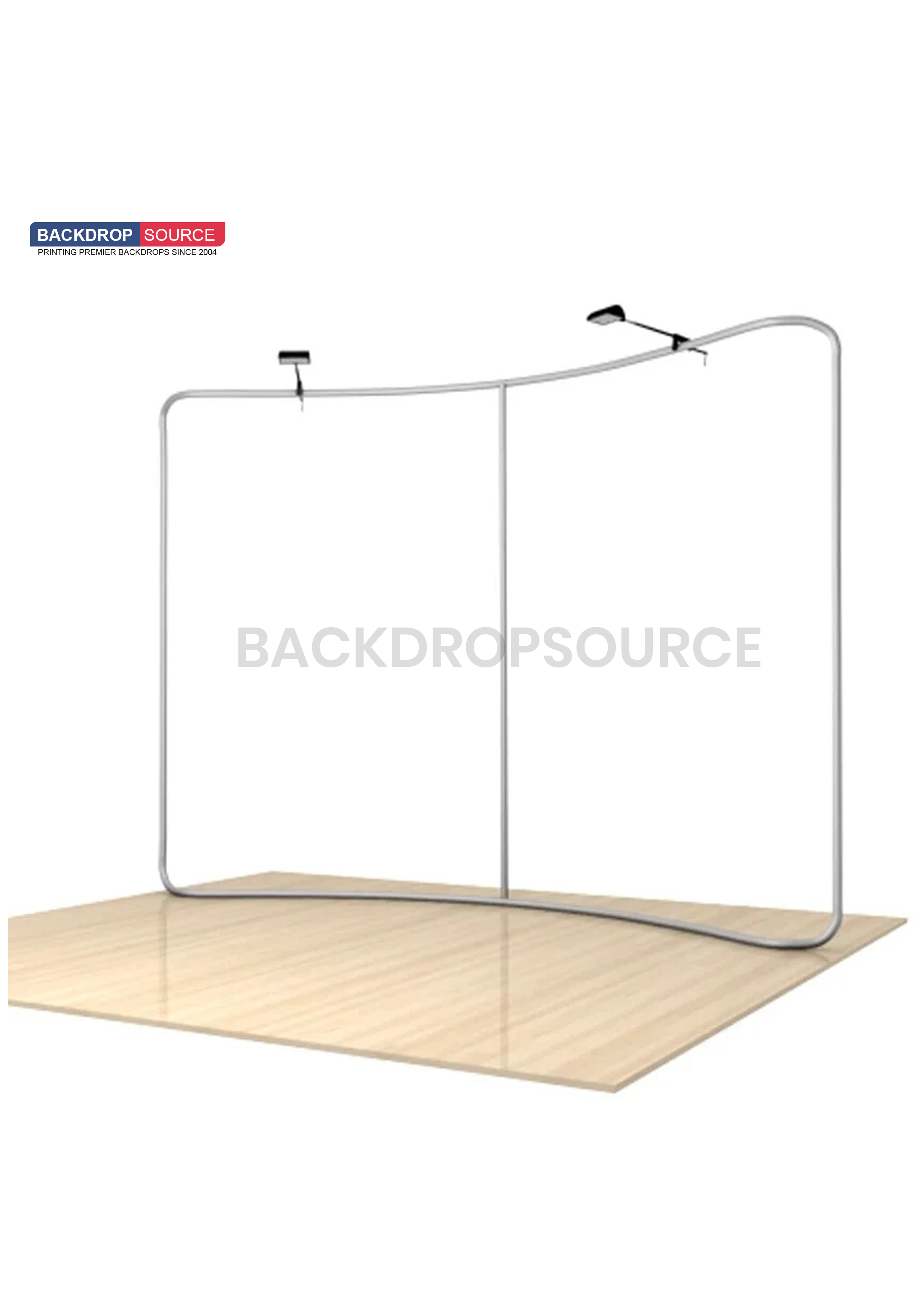 Curved Backwall Kit with LED Spot Light