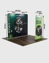 EZ Exhibit Essentials: 10ftx10ft Booth Kit with Backwall and Banner Stand