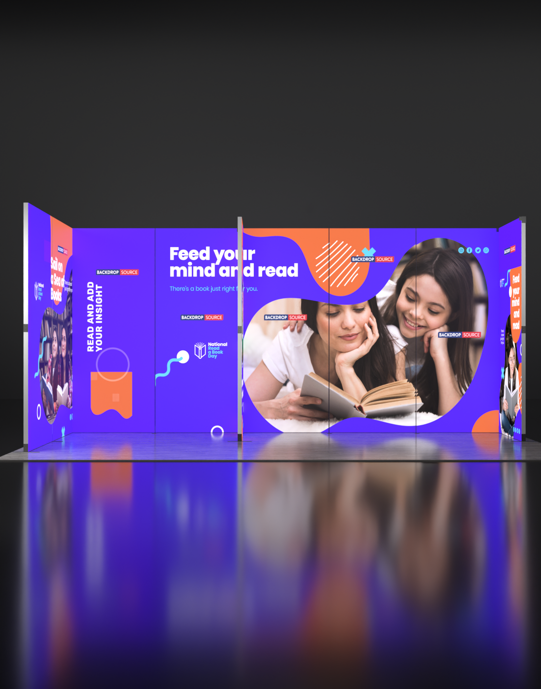 Foldable SEG Backlit Exhibition Display - Model 15