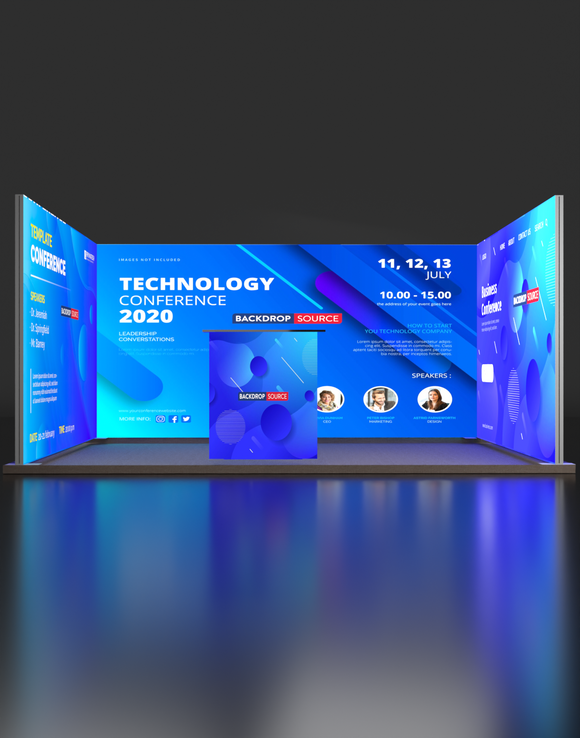 13ft SEG Modular Lightbox Display for Tradeshows - Model 2