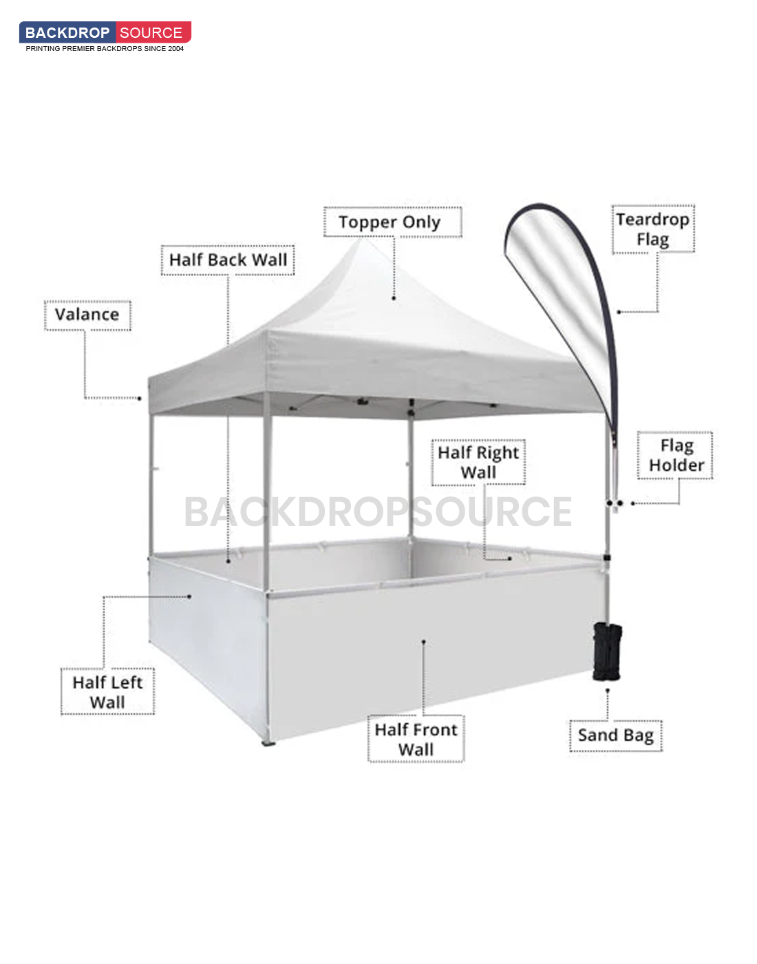 Heavy Duty Custom Canopy Tent (10Ft x 10Ft)