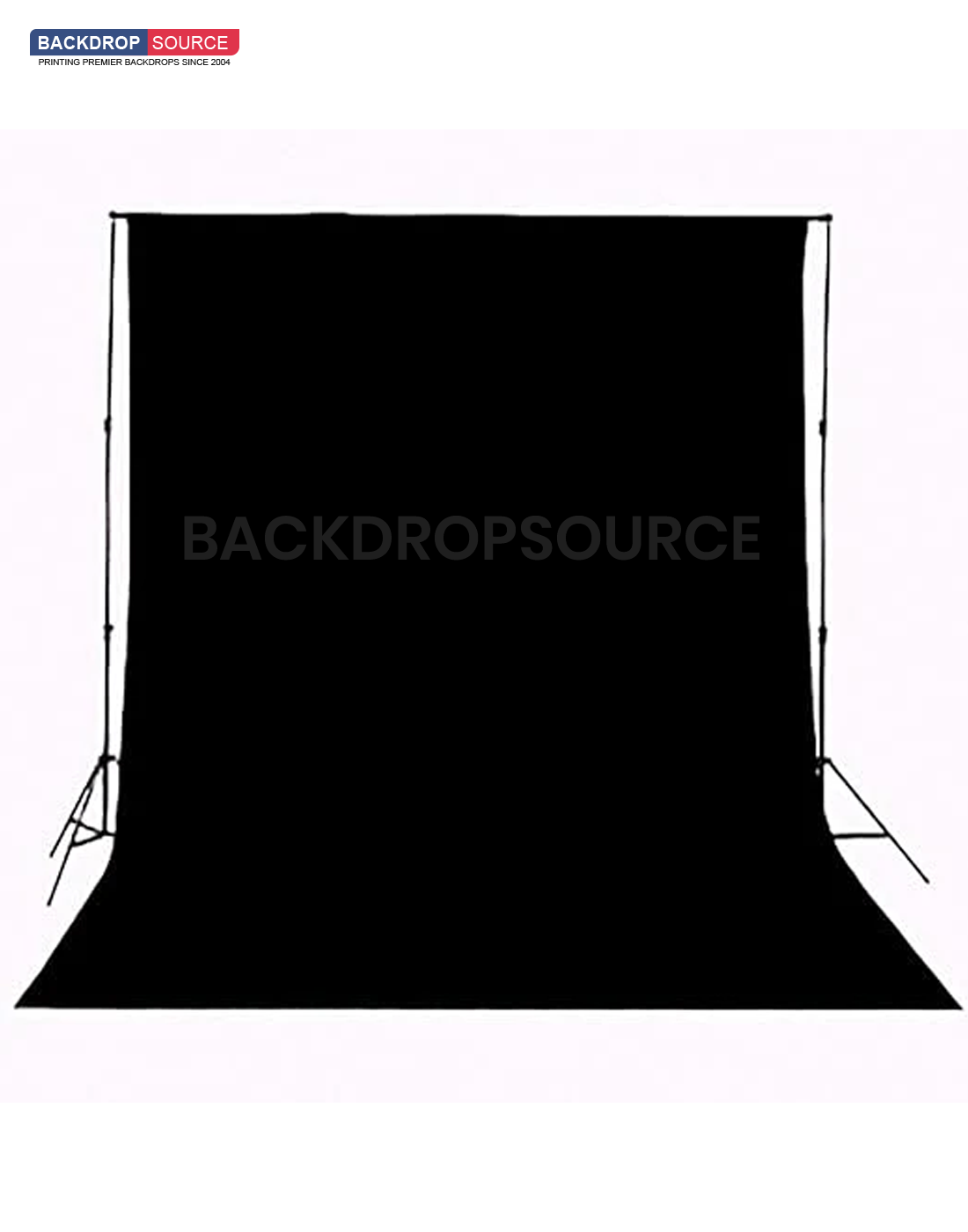 Solid Black Muslin Photography Backdrop