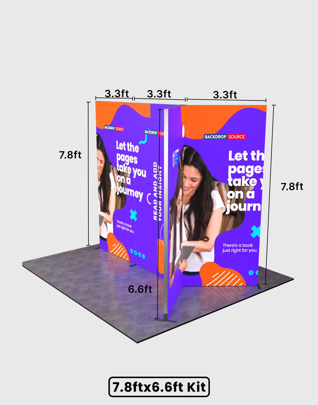 Foldable SEG Backlit Exhibition Display - Model 1