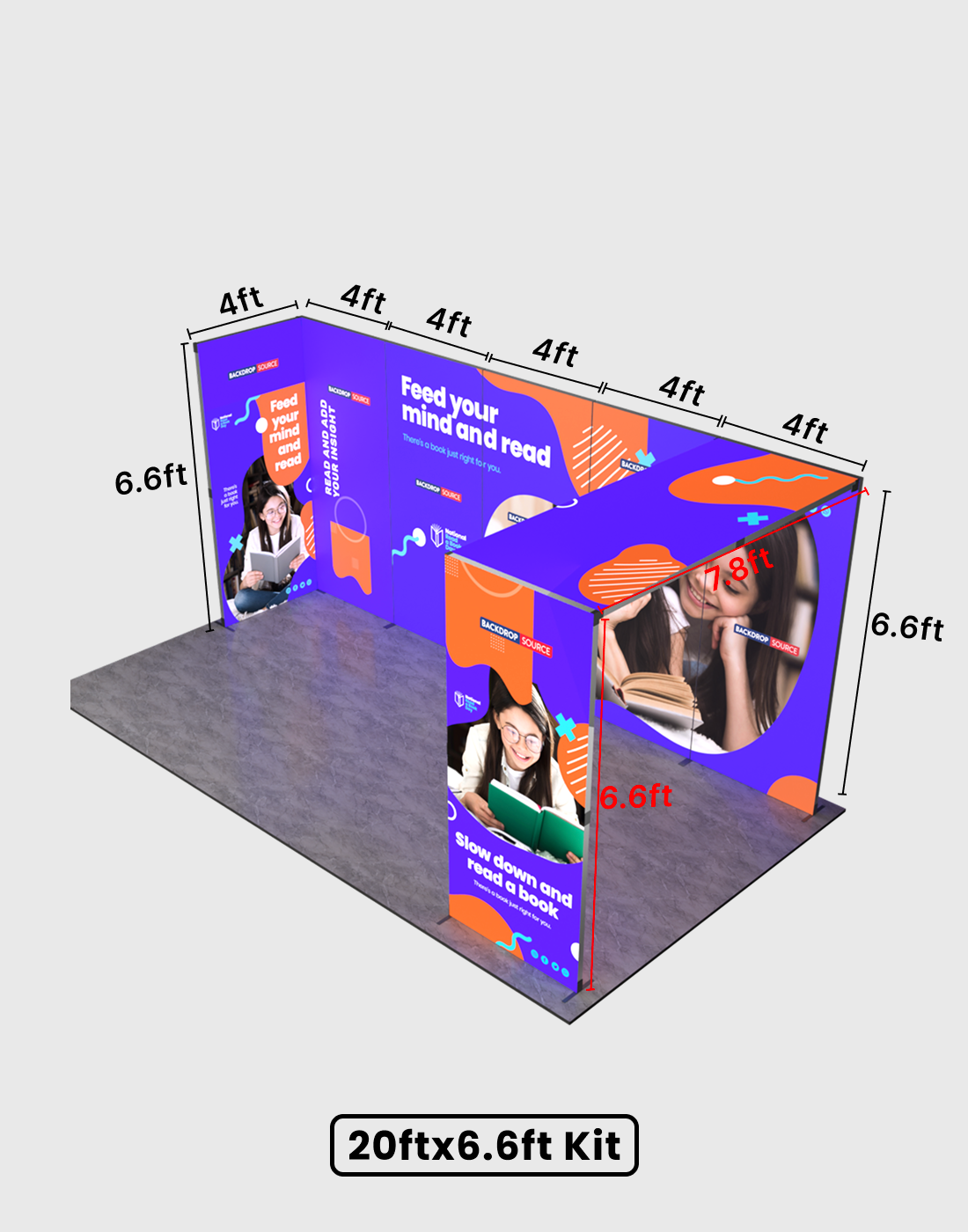 Foldable SEG Backlit Exhibition Display - Model 17