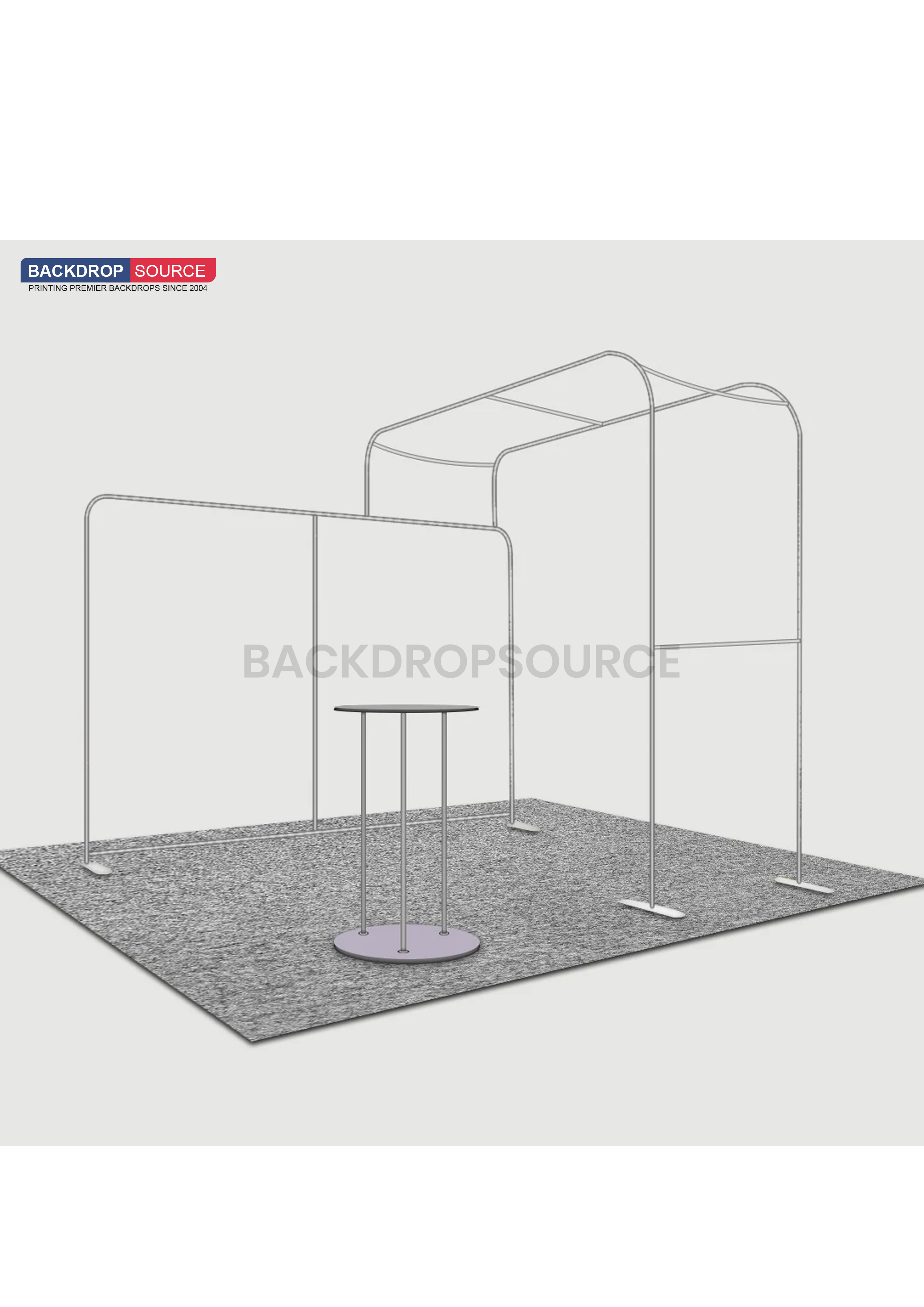 Modular L Arch TV Display Exhibition Kit for 10ft Wide Booths