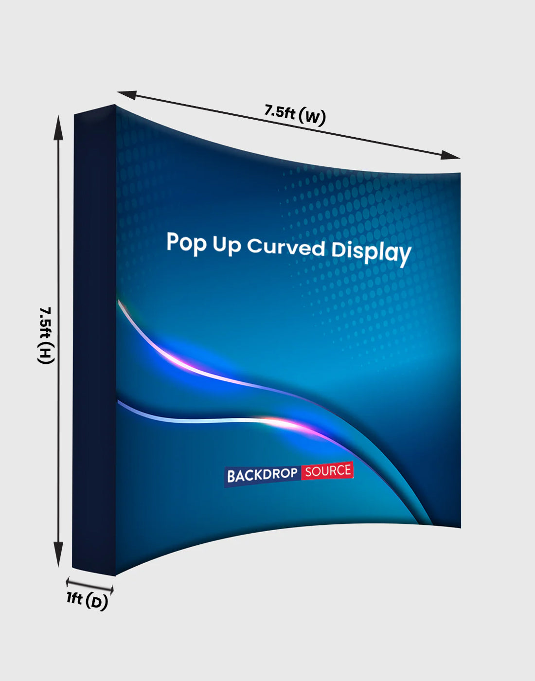 Fabric Pop Up Curved Display for Trade Shows & Business Advertising