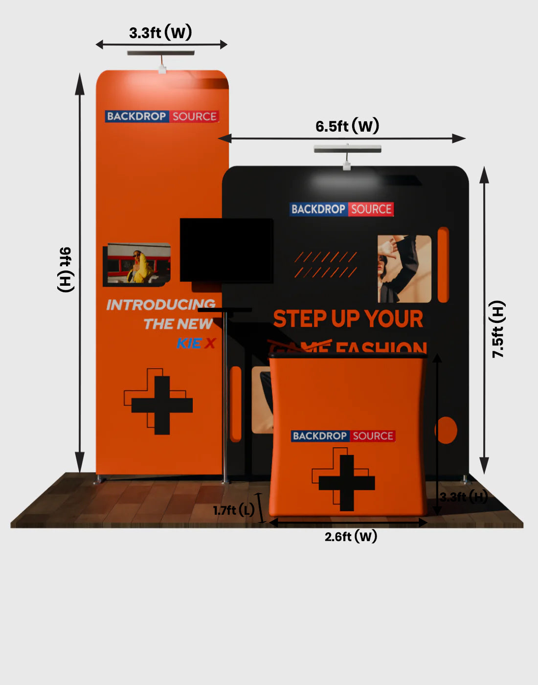 Portable Exhibit Display 10ft - Model 13