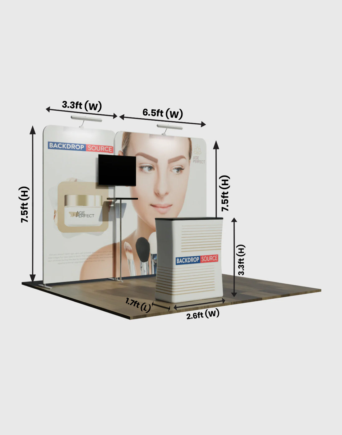 Portable Exhibit Display 10ft - Model 1