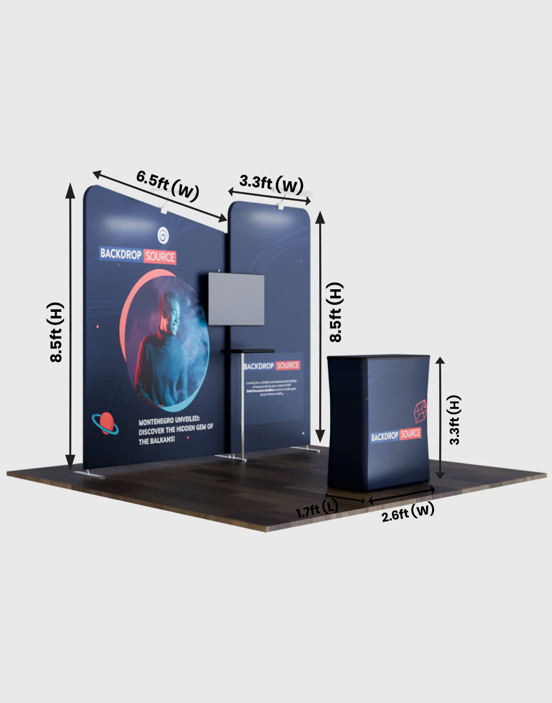 Portable Exhibit Display 10ft - Model 7