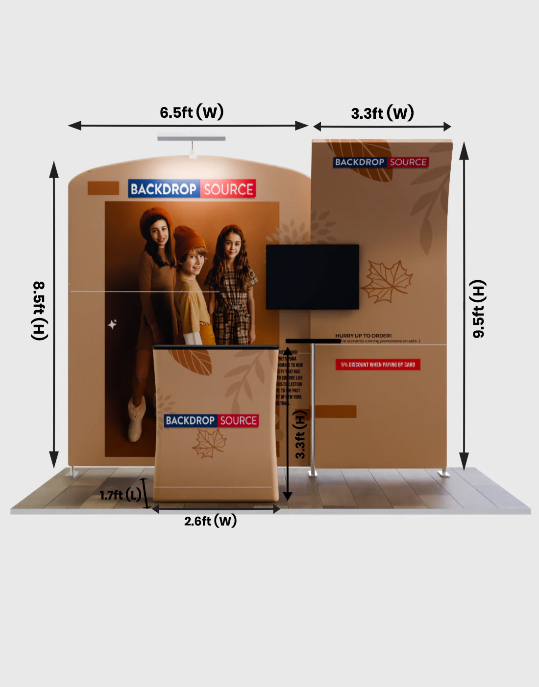 Portable Exhibit Display 10ft - Model 8