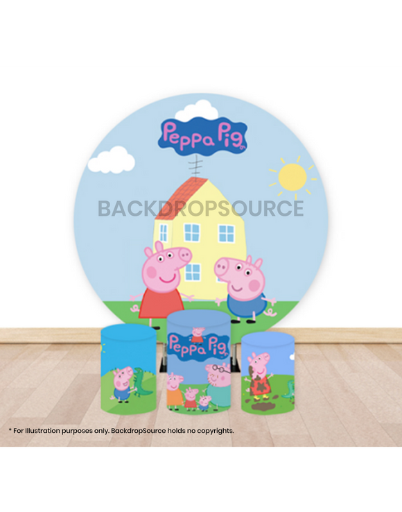 Pre Designed Round Backdrop Kits with Counter for Birthday Parties & Events