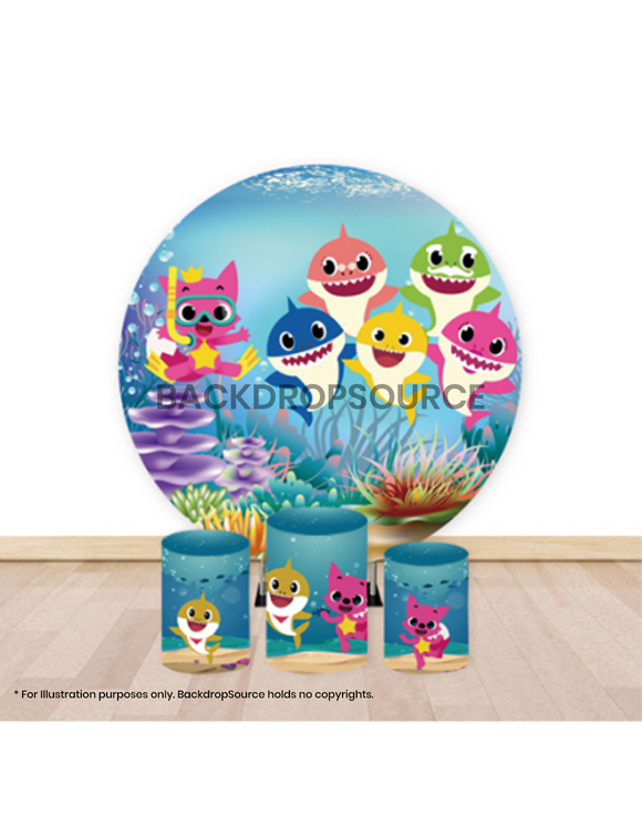 Pre Designed Round Backdrop Kits with Counter for Birthday Parties & Events