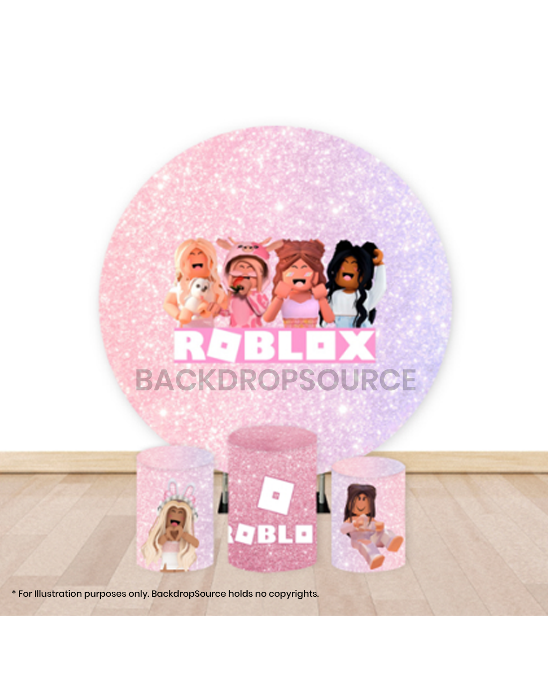 Pre Designed Round Backdrop Kits with Counter for Birthday Parties & Events