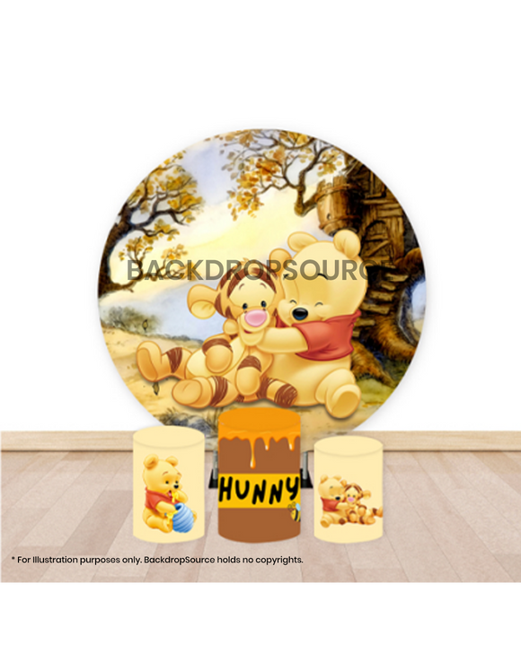 Pre Designed Round Backdrop Kits with Counter for Birthday Parties & Events