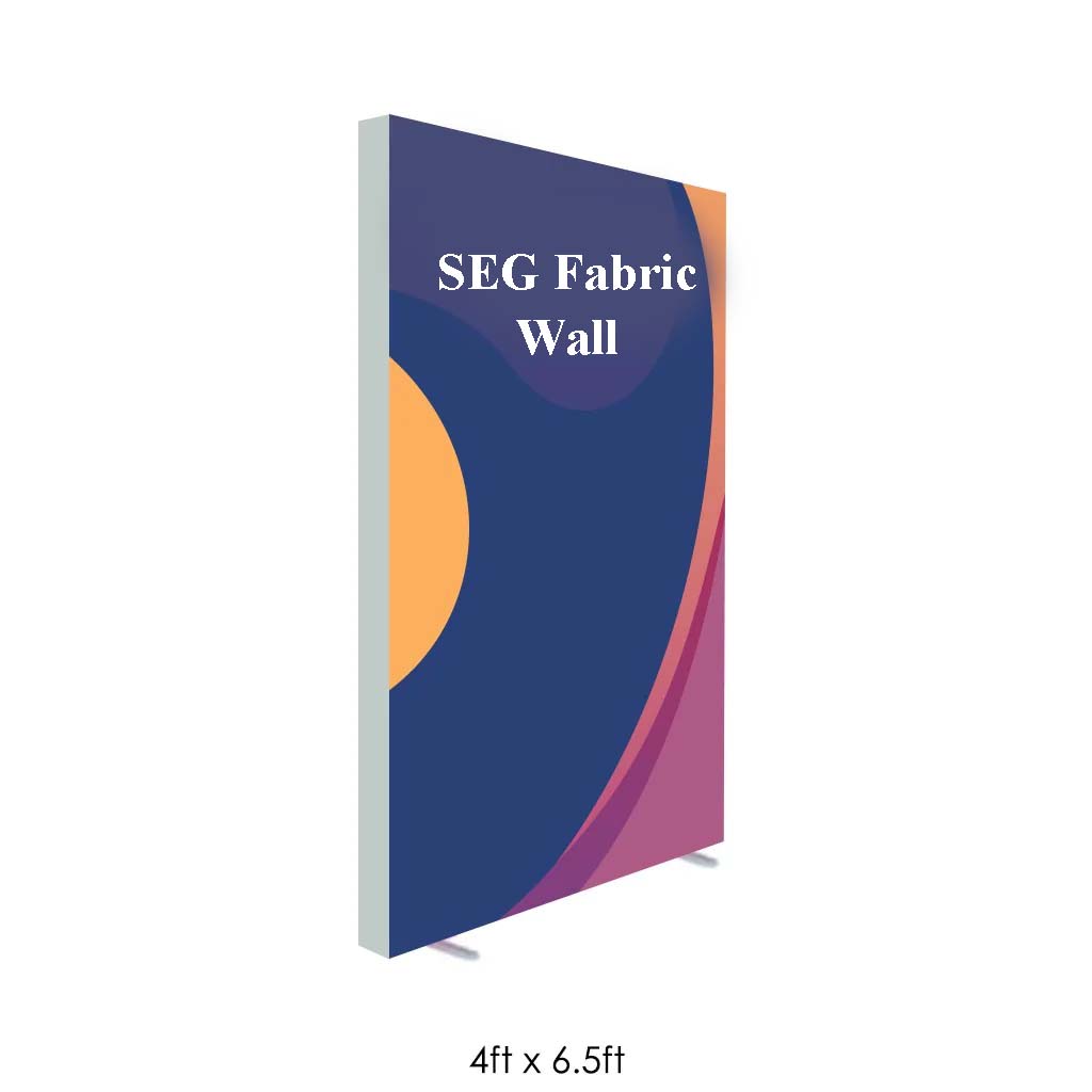 SEG Fabric Media Wall - 4ft x 6.5ft H