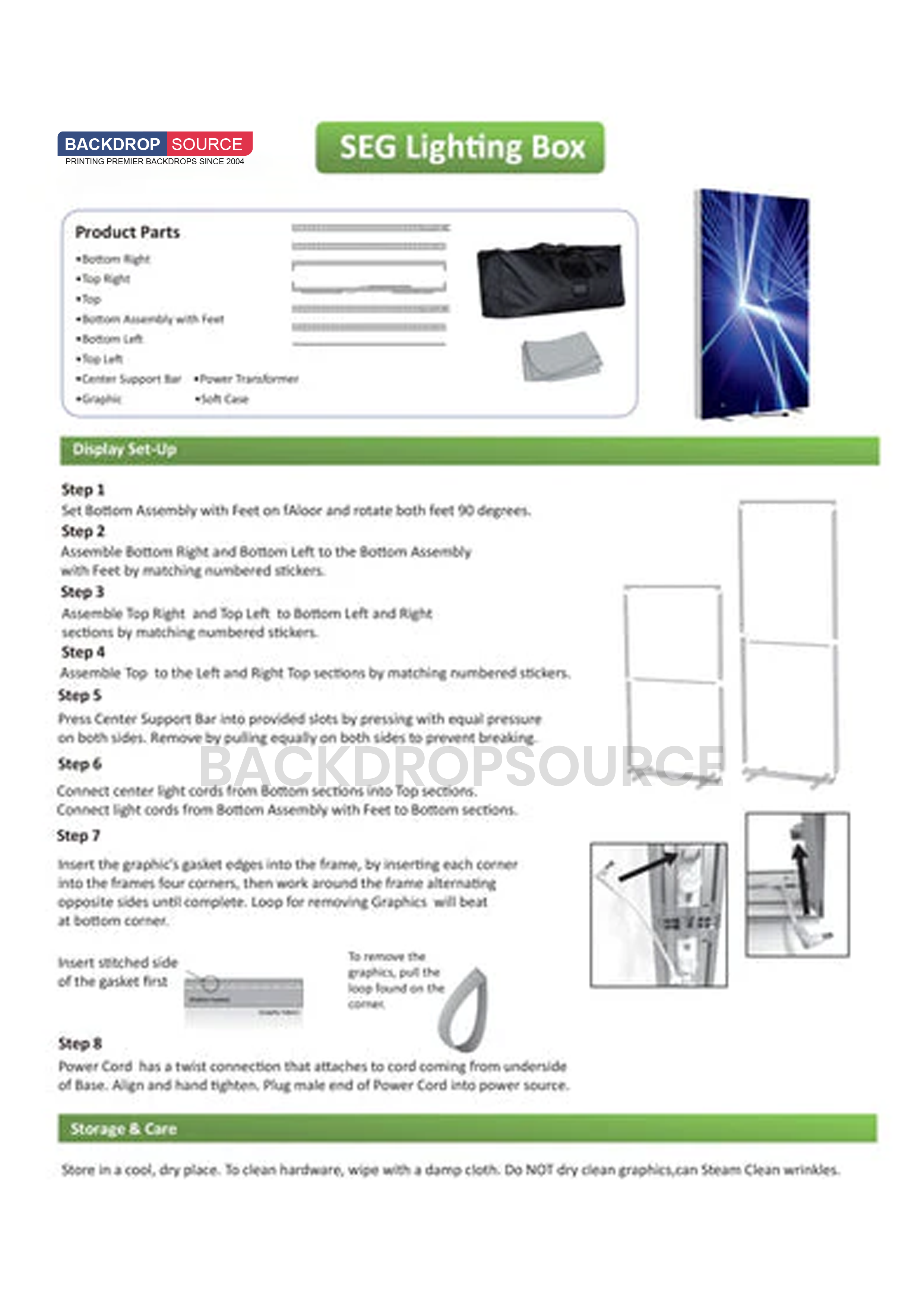 SEG Fabric LED Backlit Light Box