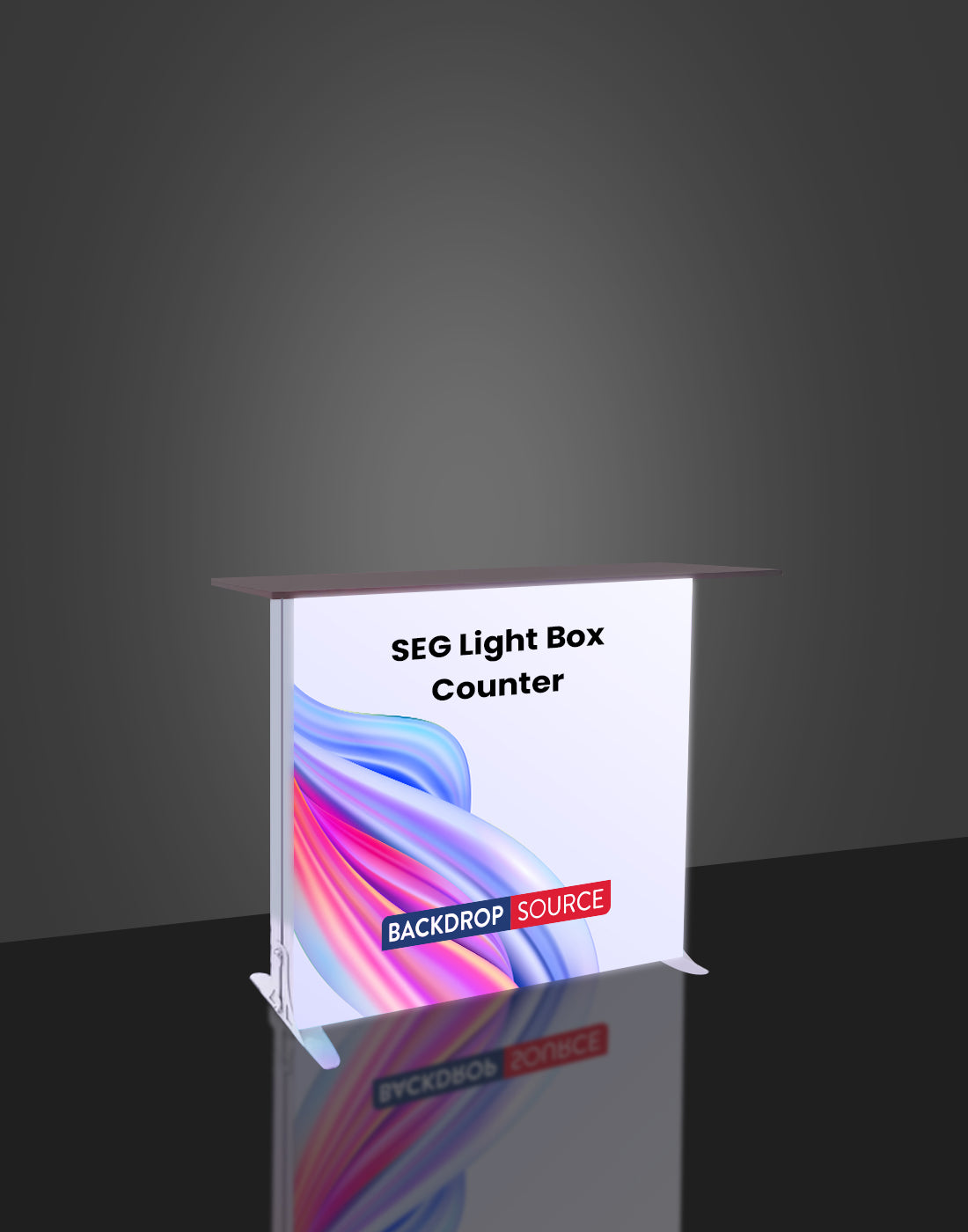 SEG Light Box Display Counter - 3.3ft H