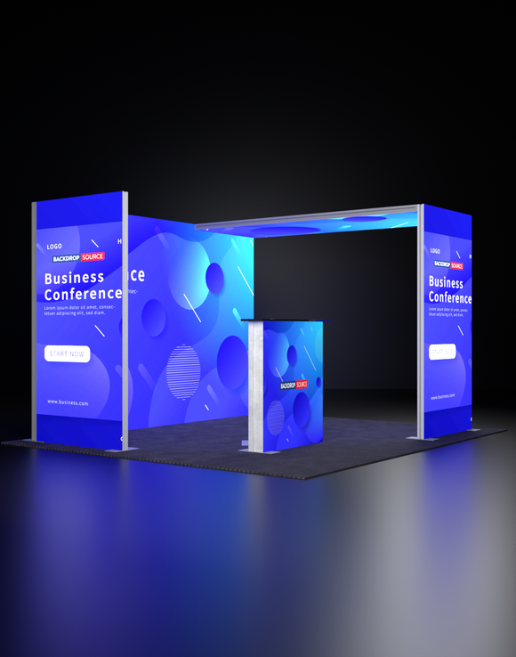 10ft SEG Modular Lightbox Display for Tradeshows - Model 3