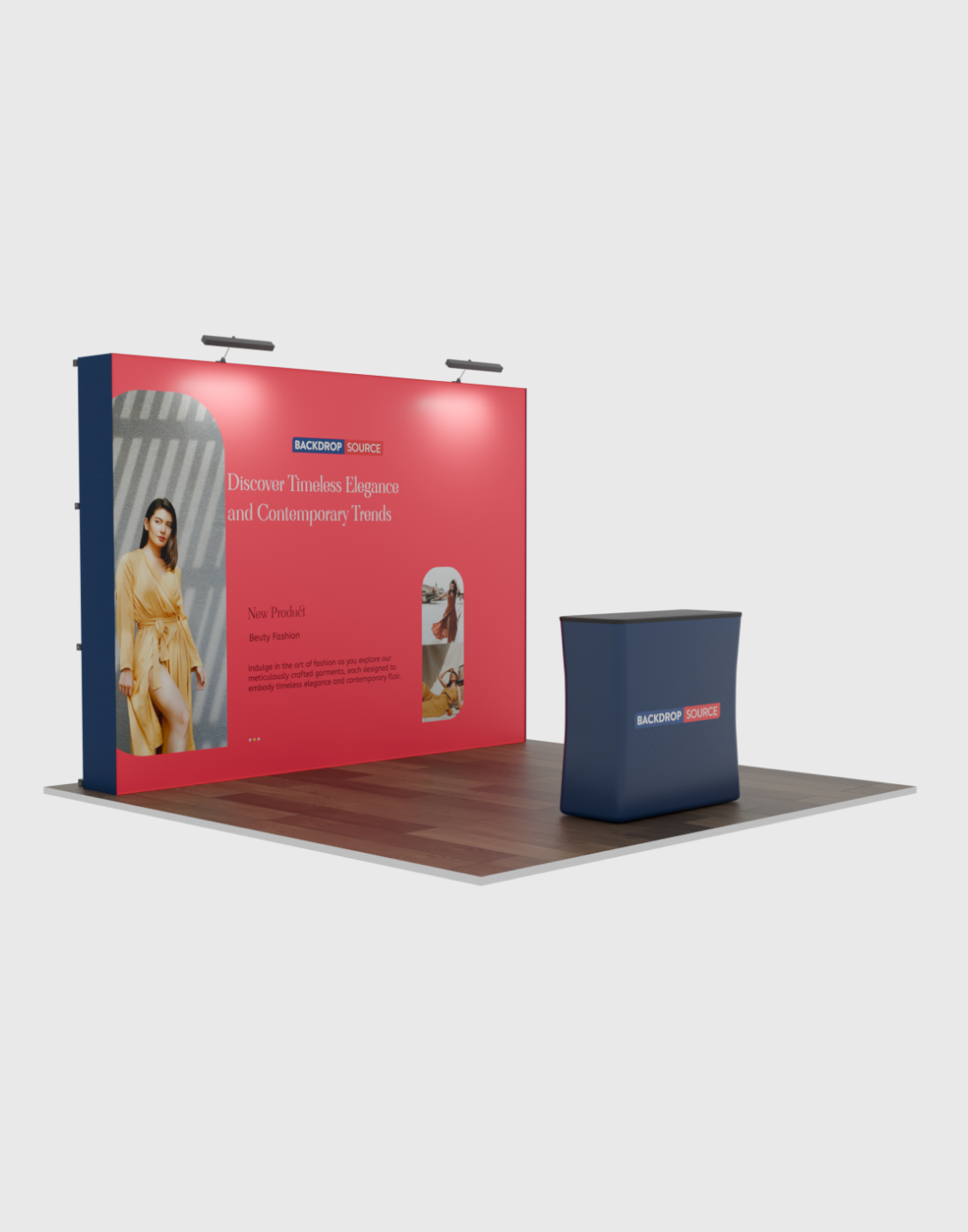 10ft x 10ft Straight Popup Exhibit Pro 3-in-1 Display Kit with Illume Lights