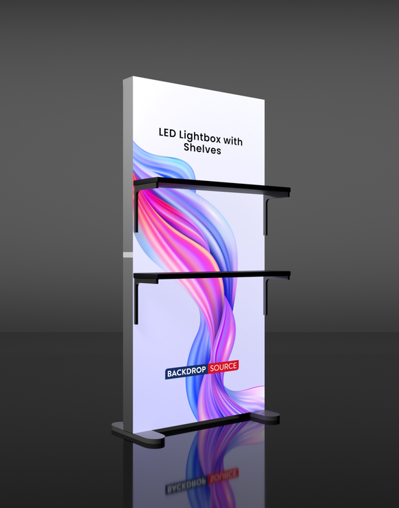 LED light box with Shelves