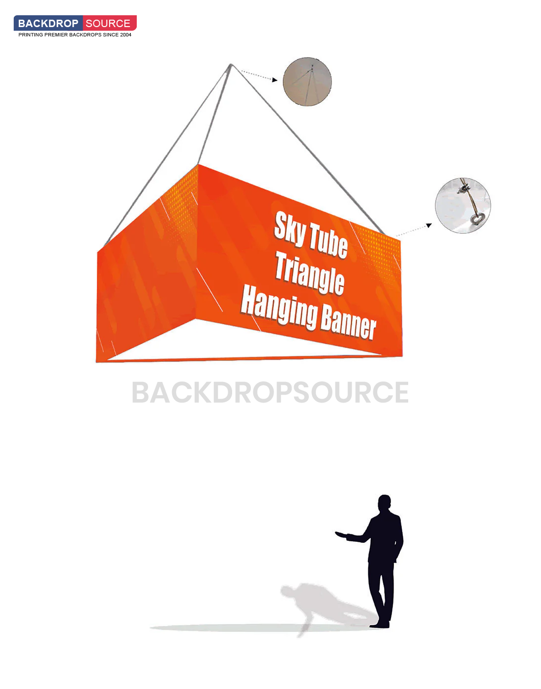 SkyTube Triangle Hanging Banner