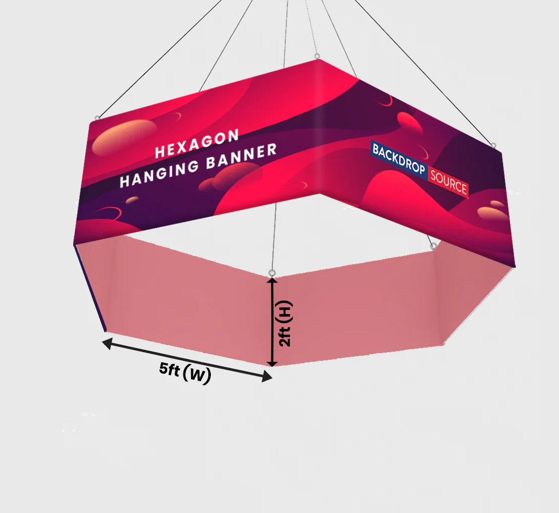 Sky Tube Hexagon Hanging Banner