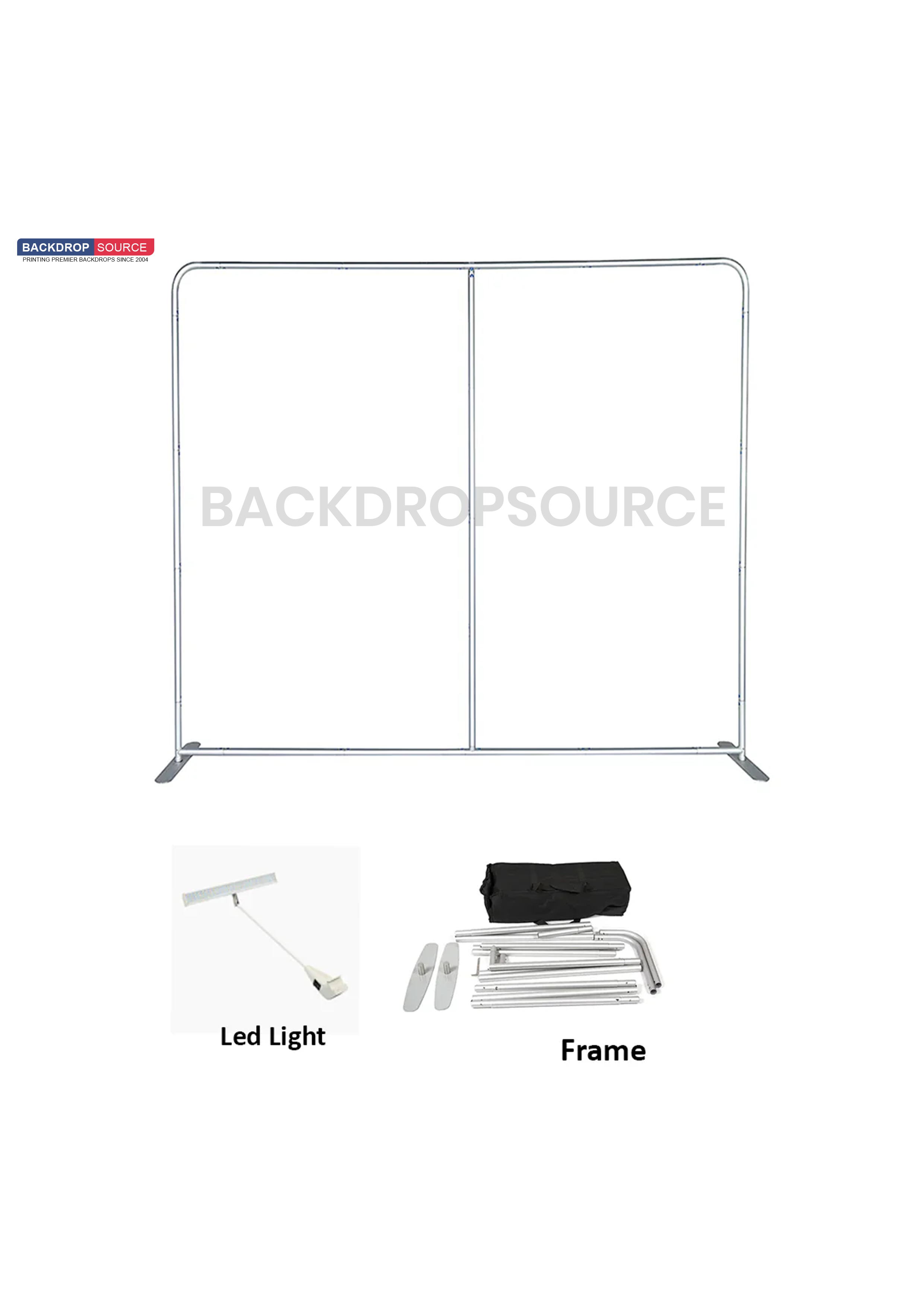 Straight Backwall Kit with LED Spot Light