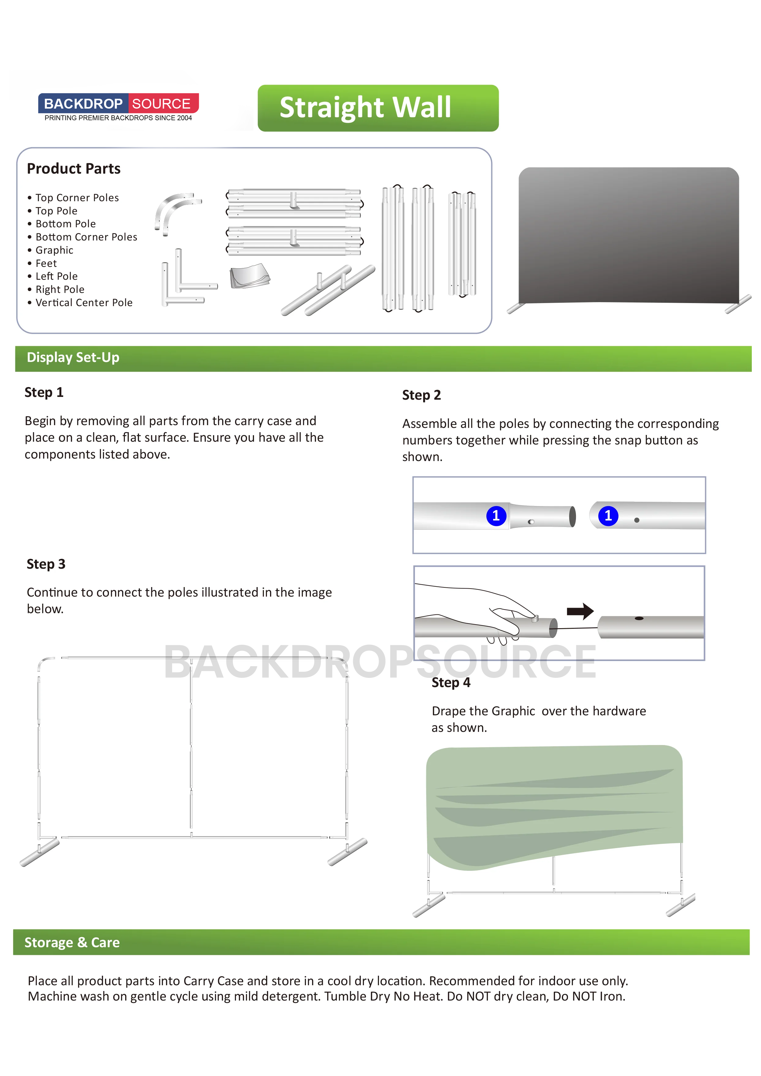 Straight Tension Fabric Media Wall Backdrop